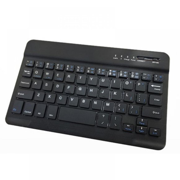 7 inch Ultra-Slim Bluetooth Keyboard Compatible with iPad /iPad Air/iPad 9.7-inch/iPad Pro/iPad Mini and Other Bluetooth Enabled Devices Including iOS Android Windows Black