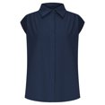 thumbnail image 4 of Camisas de Manga Larga para las Mujeres de Ajuste Suelto de las Mujeres de Algodón de Lino Blusa Casual Cuello en V, Poliéster, 4 of 9