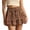 Brown, variant on GJSYRH Shorts for Women Ruffled Tiered Pleated Mini Skirts Boho High Waist Flowy Comfy Tennis Golf Skorts Brown M