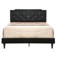 thumbnail image 2 of Home Bedroom Furniture Deb Jewel Black Tufted Full Panel Bed, 2 of 7