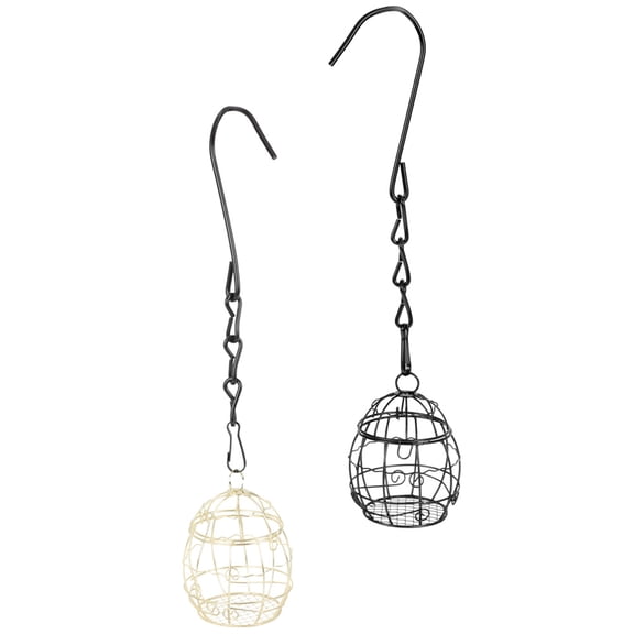 VERDANVERSE Durable Swing Bird Feeder Iron For Friends Garden 2Pcs