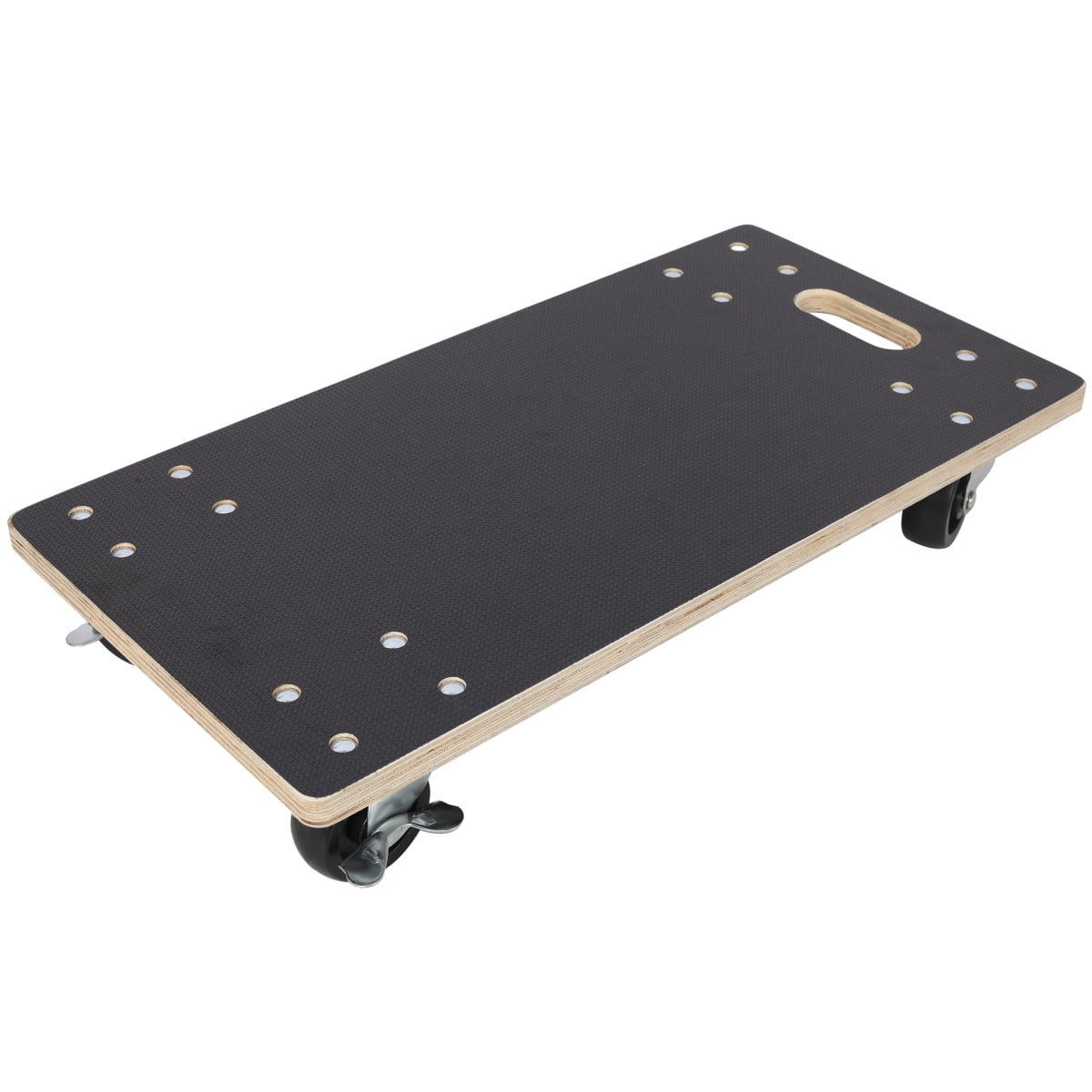 LuckyNote 22.5"x11.4" Furniture Moving Wooden Dolly Set of 2, Heavy Duty Rolling Mover with 2 Brake Wheels, Supports 1320 lbs – Black