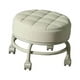 thumbnail image 5 of Taburete con ruedas giratorias de 360  degree, taburete con ruedas de polea, ruedas giratorias universales pequeñas y resistentes, mini taburete móvil para Beige SM SunniMix Asiento rodante bajo, 5 of 8