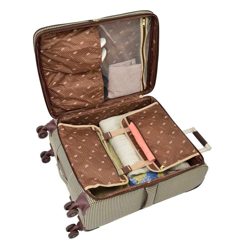 london fog olive houndstooth