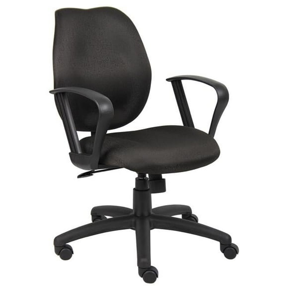 Black Task Chair with Loop Arms