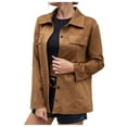 thumbnail image 2 of Tbopshirt Cardigan for Women,Clearance Women's Casual Long Sleeve Coat Hoodless Jacket Single-Breasted Fashionable Pocket Tops Girls Zip Up Jacket, 2 of 6
