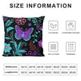thumbnail image 6 of COMIO Butterfly Pillow Cover Purple Floral Throw Pillow Covers Set of 2 Spring Summer Square Cushion Cover Standard Pillowcase for Home Bedroom Sofa Decorative, 6 of 6