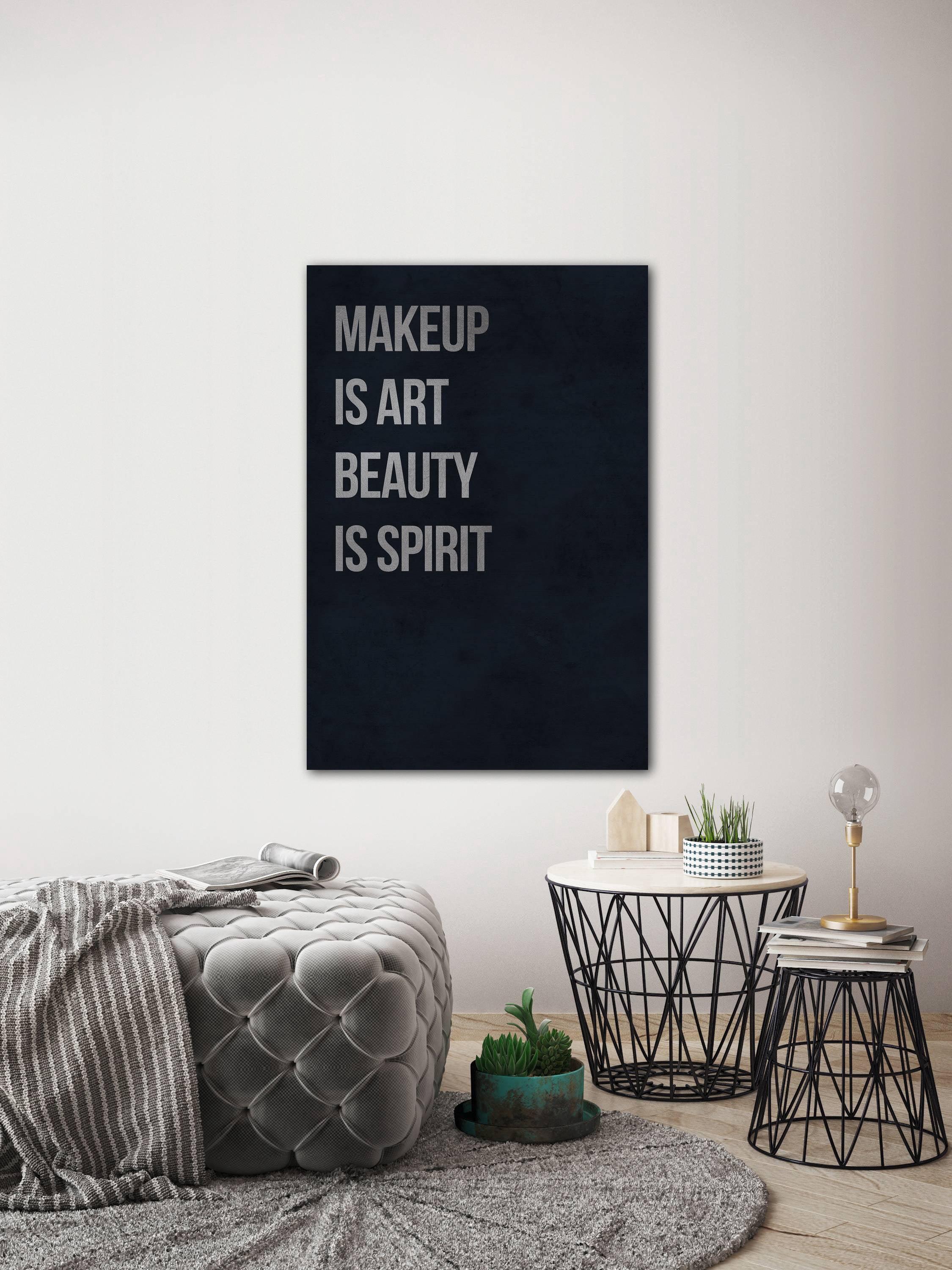 Makeup Is Art Beauty Is Spirit Painting Print on Wrapped Canvas