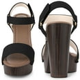 thumbnail image 2 of BLISSFUL STEP Women's Platform Slingback Chunky Heels Sandals, 2 of 6