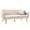 Beige, variant on 63“Accent Sofa, Mid Century Modern Velvet Fabric Couch， Convertible Futon Sofa Bed ，Recliner Couch Accent Sofa Loveseat Sofa with Gold Metal Feet (Pink)