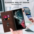 thumbnail image 2 of Nalacover Wallet Case for Samsung Galaxy S22 Ultra,Built-in Magnet Compatible with Magsafe Charger,PU Leather Magnetic Closure Flip Holder RFID Blocking Card Slot Anti-falling Phone Cover,Coffee, 2 of 9