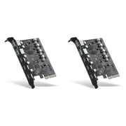 2X PCIe to USB 3.2 Gen 2 Adapter Card PCI Expansion Card PCI-E Add-on Cards Riser for PC 10/8/7 and