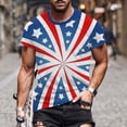 thumbnail image 1 of Snoarin T-Shirts pour Hommes Pack Mode Hommes Manches Courtes Col Rond Imprimé T-Shirt Décontracté Hauts Blouse 4 Juillet Chemises pour Hommes en Solde, 1 of 5