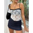 thumbnail image 2 of Argulvti Women Camisoles Patchwork Lace Mesh See-Through Sleeveless Backless Tank Tops Summer Vests Tops Streetwear, 2 of 7