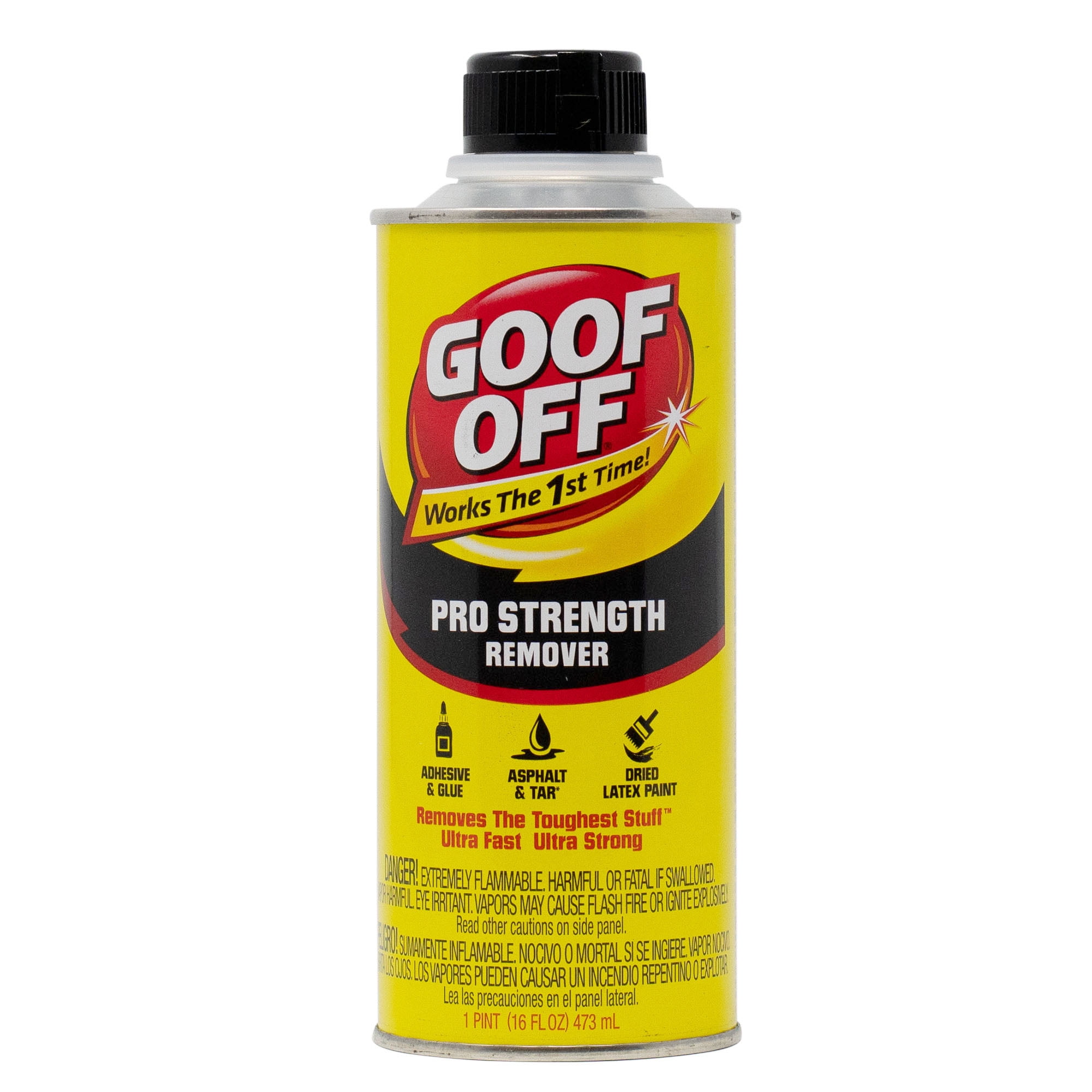 Goof Off Professional Strength Latex Paint and Adhesive Remover, 16 fl. oz.