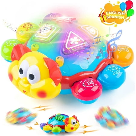 Vanmor Baby Toys 12 to 18 Months Einstein Musical Toy Infant Crawling Walking Toy for 12-24 Months Bilingual Toys Spanish English Learning Educational Montessori Toys for 1 Year Old Girl Boy