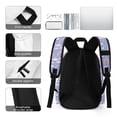 thumbnail image 5 of Rainbow Backpack 17 inch School Bag Suitable for School, Travelling Purple, 5 of 8