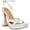 Off White, variant on MADDEN GIRL Womens Pink Padded Embellished 1" Platform Adjustable Ankle Strap Zanee Square Toe Flare Buckle Heeled Sandal 9.5 M