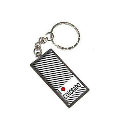 Colorado Heart - I Love Heart Colorado Metal Rectangle Keychain