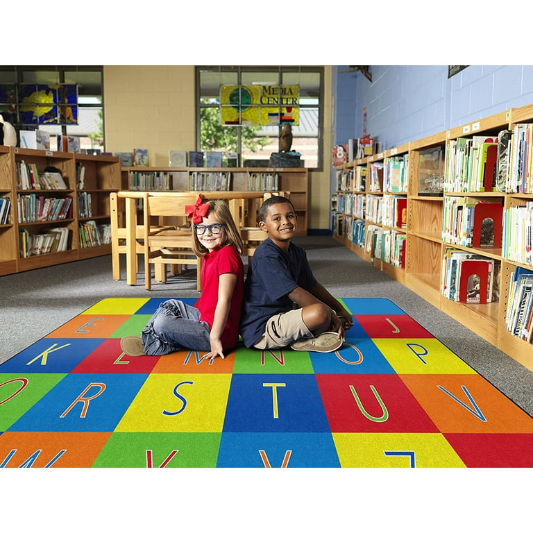 Flagship Carpets FE404-44A Rectangle Alphabet Seating Carpet,