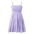 thumbnail image 5 of Women's Casual Dress Short Dress with Ruffle Sleeveless Summer Style for Women Purple XL, 5 of 5