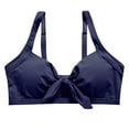 thumbnail image 5 of Duoif Bikini Top Women Bikini Tops Swim Top Front Tie Knot Bathing Suit Top Padded Swimsuit Top Swimsuit Tops for Women Blue1 XXL, 5 of 5
