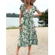 thumbnail image 5 of Vestido Zeagoo Primavera 2025, casual, verano, midi, cuello en V, verde S, 5 of 6