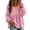 55#Pink, variant on Empire Waist Velvet Top for Women Long Sleeve Scoop Neck Ruched Babydoll Blouse Bishop Sleeve Ruffled Cuff Loose Fit Dressy Casual Going Out Winter