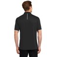thumbnail image 2 of Sport Tek Adult Male Men Plain Short Sleeves Polo Black/Hthr Gry Small, 2 of 6