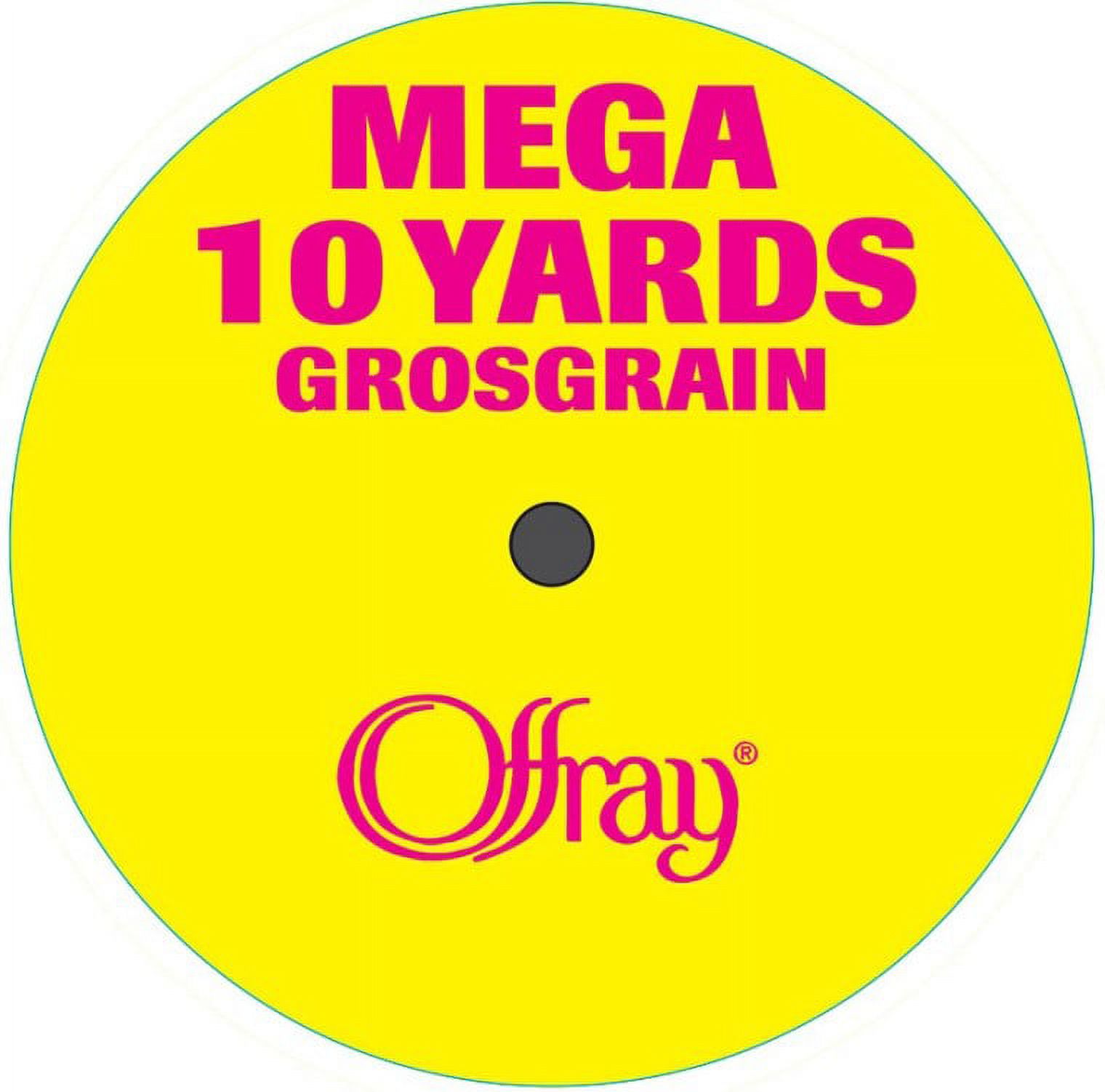Offray Mega Grosgrain Ribbon, 1.5", White, 10 Yards