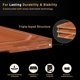 thumbnail image 4 of Juego de tablas de cortar Hiware Bamboo con ranura para jugo, 4 piezas, 4 of 9
