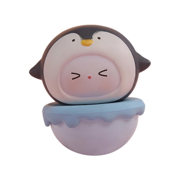 Lindo vaso de resina para decoración de escritorio, juguete para bebé, estatua para aula. pingüino
