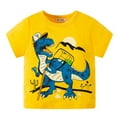 thumbnail image 2 of Vedolay Boy Shirts Short Sleeve Kids Print Short Sleeve Crewneck T-Shirts Boys Fashion Cartoon Shirts,Yellow 2-3 Years, 2 of 3