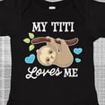 thumbnail image 4 of Inktastic My Titi Loves Me with Sloth and Hearts Boys or Girls Baby Bodysuit, 4 of 5