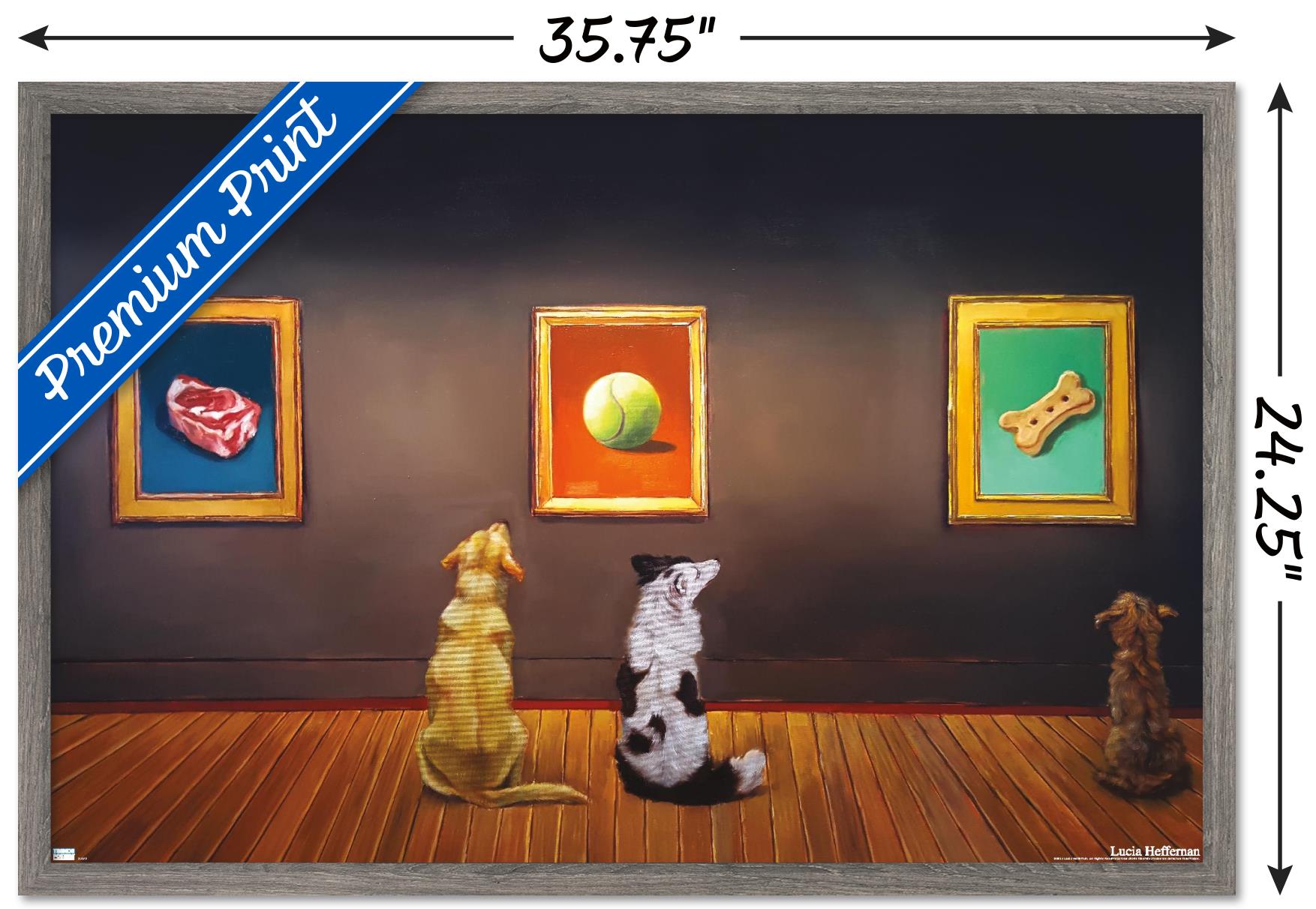 Lucia Heffernan Art - Dog Museum Wall Poster, 22.375" x 34" Framed