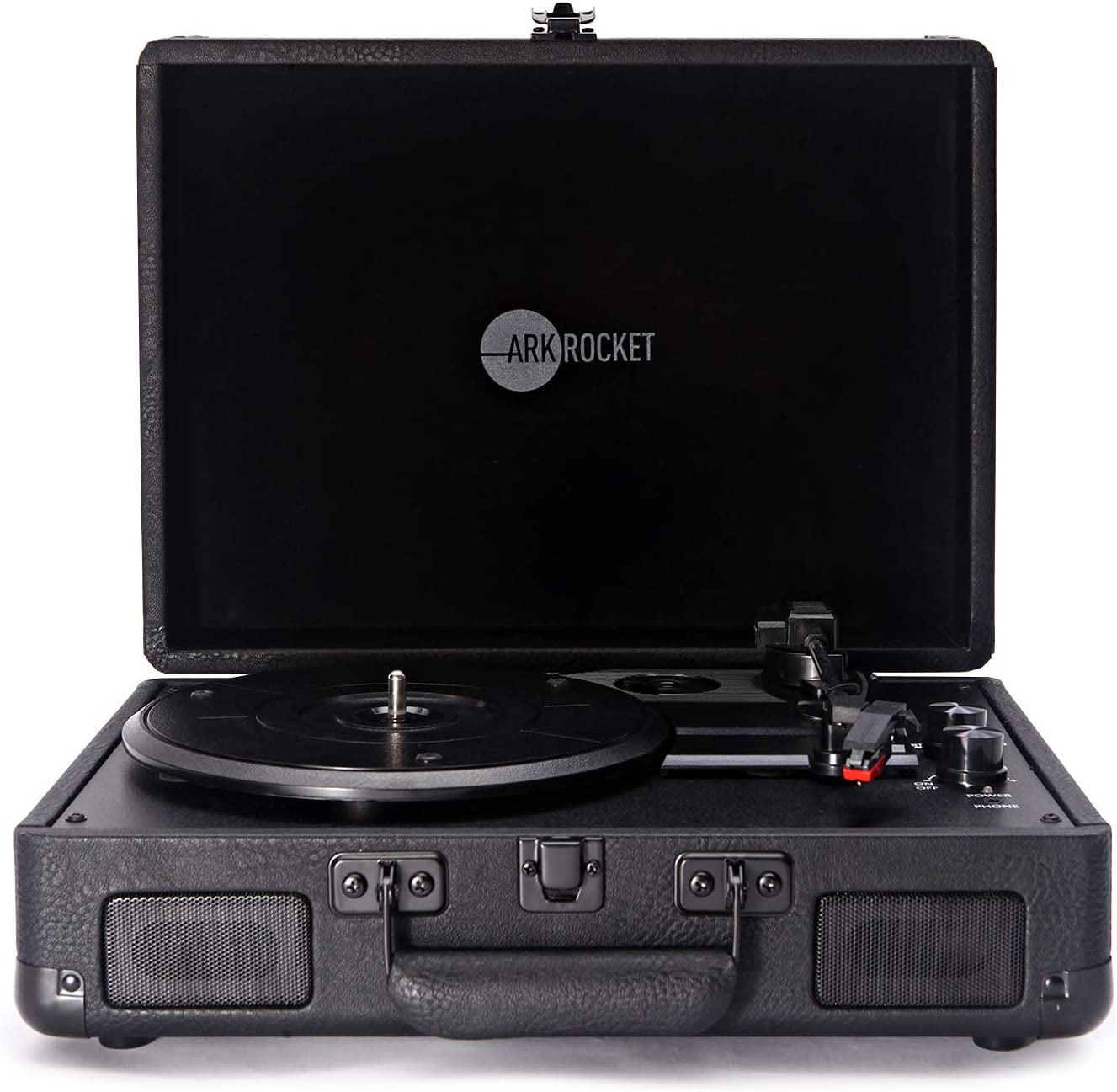 Arkrocket Curiosity Suitcase Bluetooth Turntable Vintage 3Speed Record