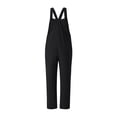 thumbnail image 3 of Qmyliery Female Suspender Trousers, Solid Color Close-Fitting Bib Overall with Pocket for Women, S/M/L/XL/XXL, 3 of 9