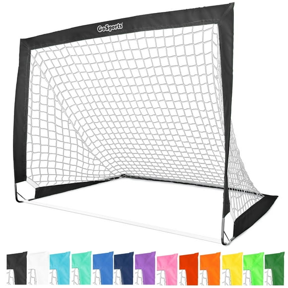 GoSports But de Soccer Portable 4 Pi x 3 Pi pour Enfants - Filet Pop-Up pour Jardin - Noir