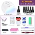 thumbnail image 2 of Kit de esmaltes de uñas en gel JODSONE, 60 unidades, con base y capa superior con luz UV, 2 of 9