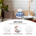 thumbnail image 3 of KLL Blue Watercolor Print Tissue Box Cover,Leather Tissue Holder Square Facial Tissue Case Facial Paper Organizer Dispenser for Bathroom, Vanity Countertop, 3 of 7