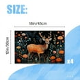 thumbnail image 2 of BaHomeck placemats Set of 4 rectangle Linen Cotton Placemats for Dining Table Washable Heat Resistant,18*12inch,Deer In The Night Garden Surrounded By Flowers, 2 of 4