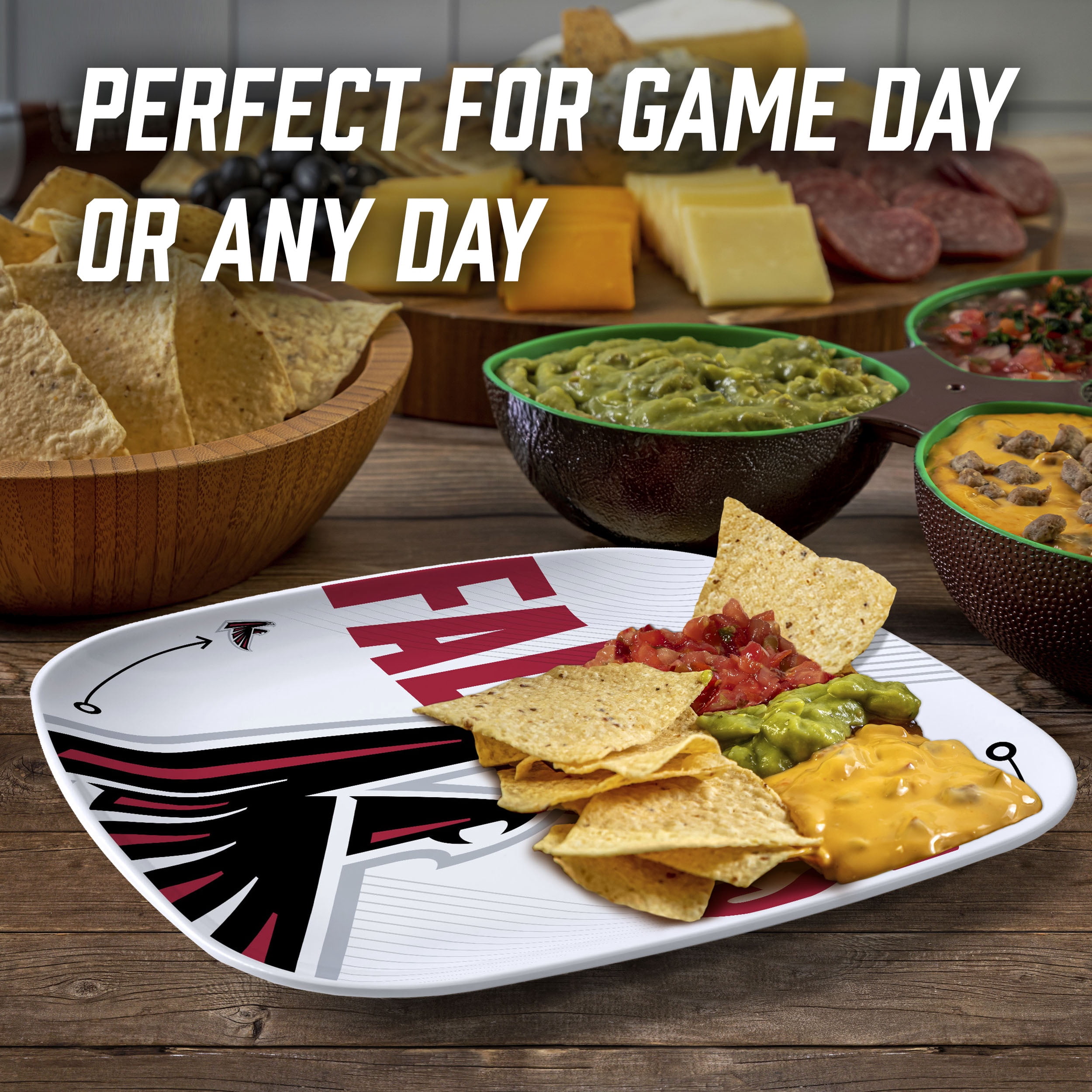 YouTheFan NFL Atlanta Falcons Large Party Plate