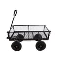 thumbnail image 2 of ACE-GARDEN,1-YEAR-WARRANTY,37"x19.48"x40.15",550 LBS, Heavy Duty with Wheels,Tools cart Wagon Cart Garden cart trucks,transport firewood(Black), 2 of 7