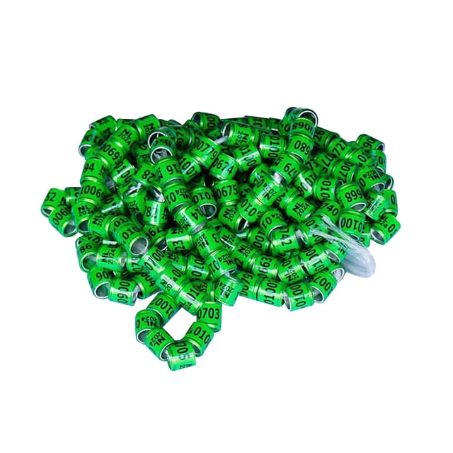 Anillos para patas de paloma Yinane 100 piezas Bandas para piernas de paloma Diámetro interior 8 mm