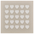 thumbnail image 1 of Bouclair Cœurs Blancs sur Toile de Lin 30 X 30 Po (76,2 X 76,2 cm), 1 of 4