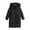 Black, variant on Viikei Winter Coats for Women Women's Solid Color Cotton Dress New Winter Medium Long Thick Warm Zipper Coat Collar Clip Down Belt Collar Coat