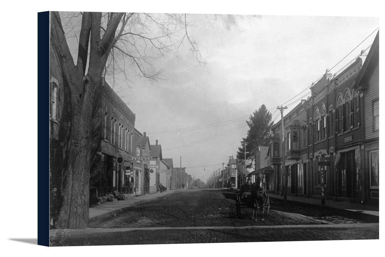 Cassville, Wisconsin View of Main Street (18x11.25 Gallery Wrapped