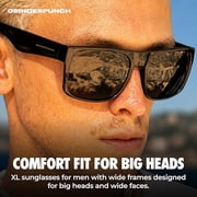 Grinderpunch XL Polarized Men's Oversized Sunglasses Big Heads Wide Face Large Head Fit Sports Driving Fishing Extra Wide Sunglasses