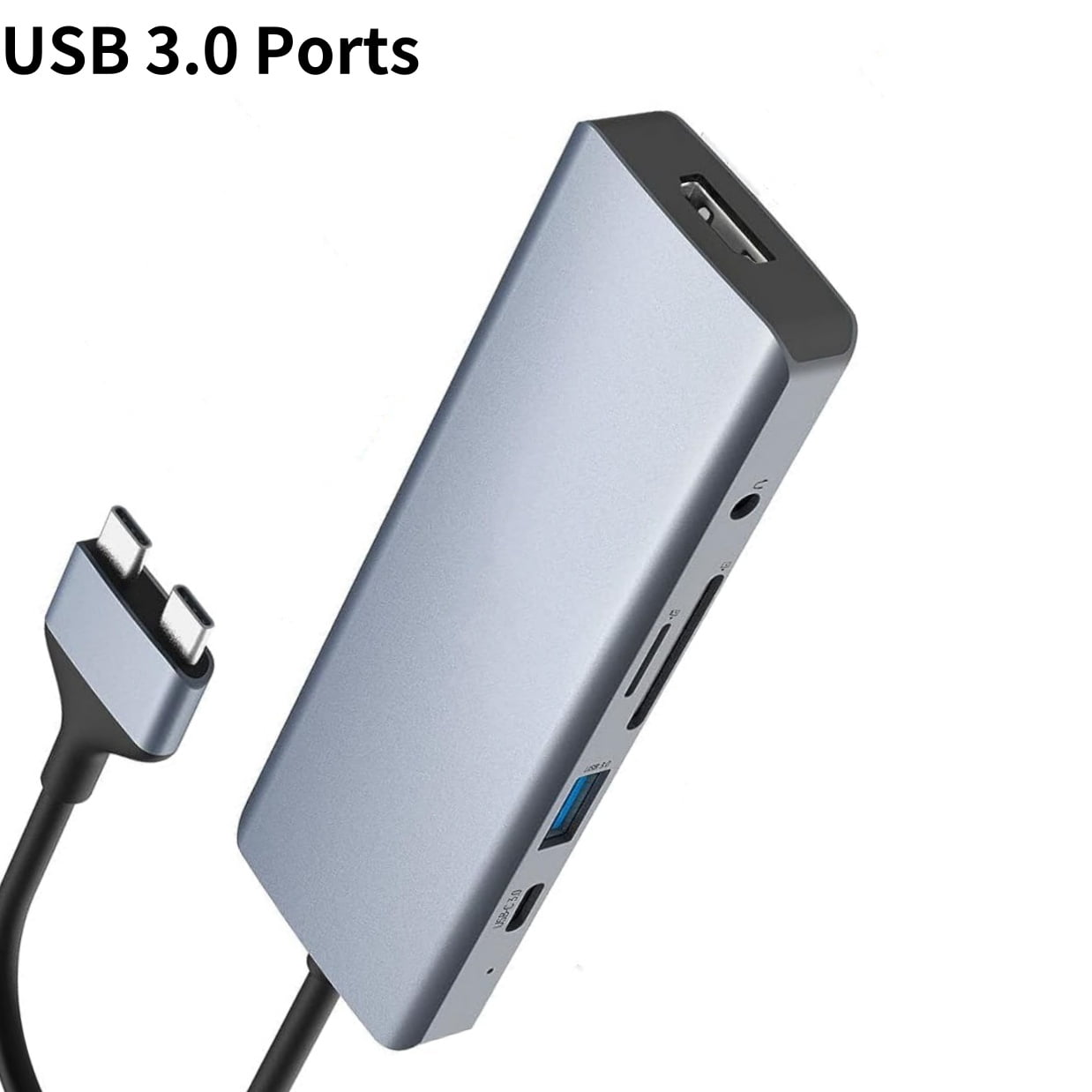 USB C Hub, 9 in 2 USB C Adapter for MacBook - 4K HDMI Triple Monitor Docking Station, USB 3.0, SD/TF Card Reader, 3.5mm Audio - Power and Versatility in One