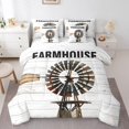 thumbnail image 1 of YST Farmhouse Decor Comforter Set Bed in a Bag Twin Size Rustic Windmill, 1 Comforter & 2 Pillowcases, 1 of 5